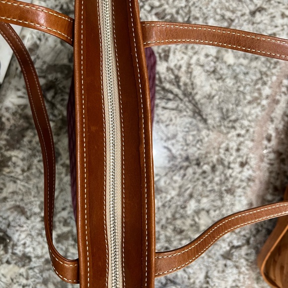 Barrington Burgundy and Brown Tote Bag - Picture 10 of 11